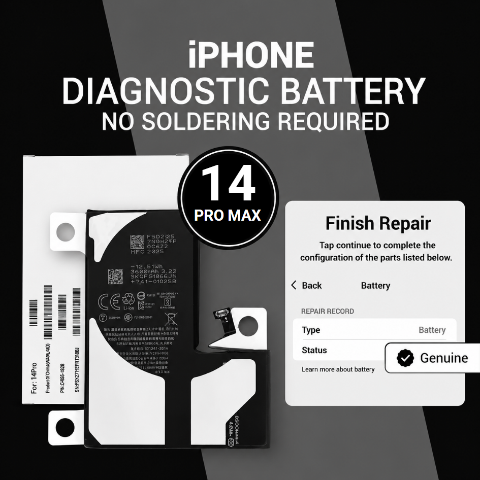 Diagnosable Battery for iPhone 14 Pro Max with OEM IC and PCB Board, No Pop-Up, No Soldering Required