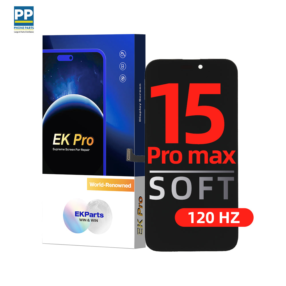 EK Pro COF FHD 120hz Soft OLED LCD Screen For iPhone 15 Pro Max