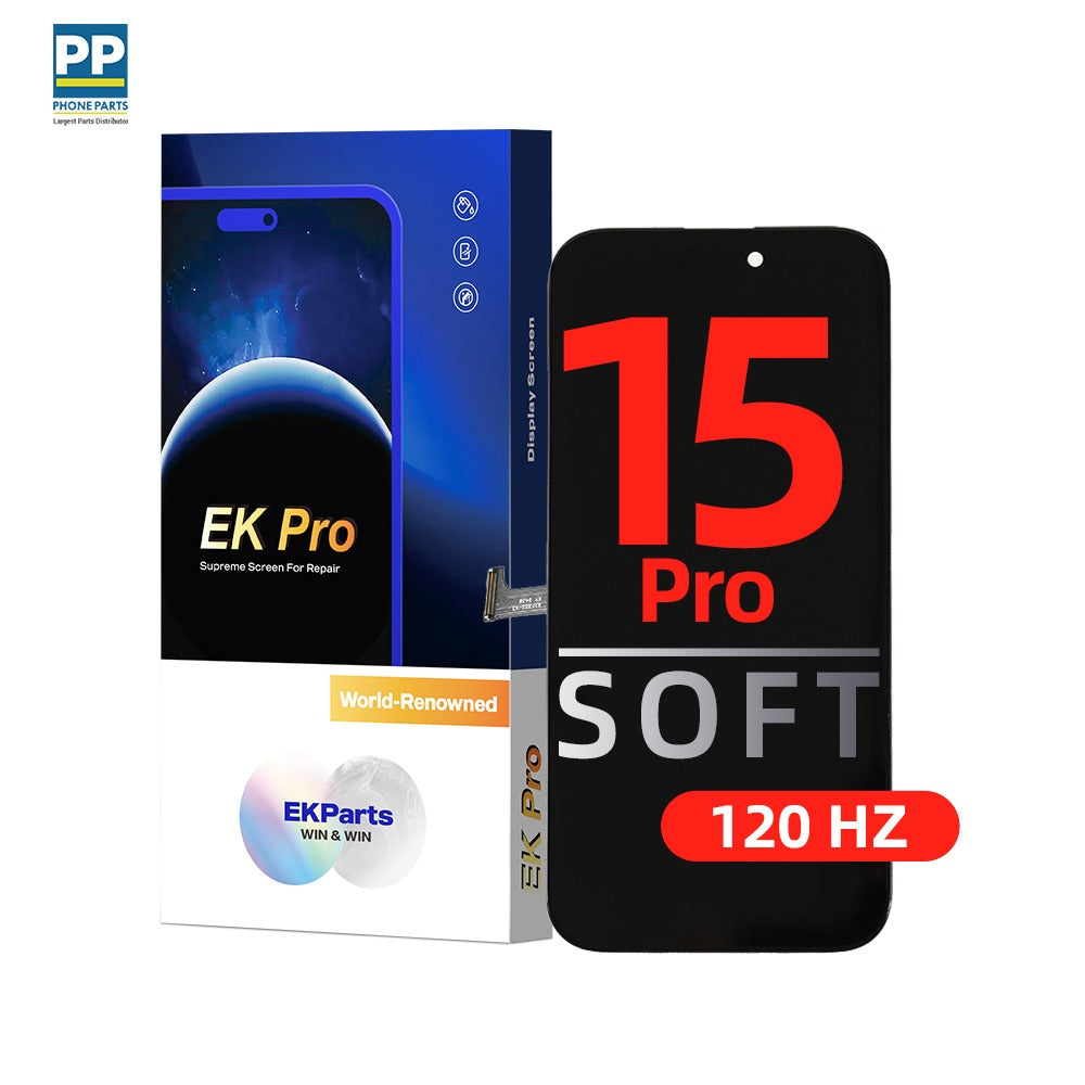 EK Pro COF FHD 120hz Soft OLED LCD Screen For iPhone 15 Pro