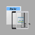 iPad Air 1 Digitizer 9.7″ (2013) With Home Button White A1474 A1475 A1476 OEM Quality