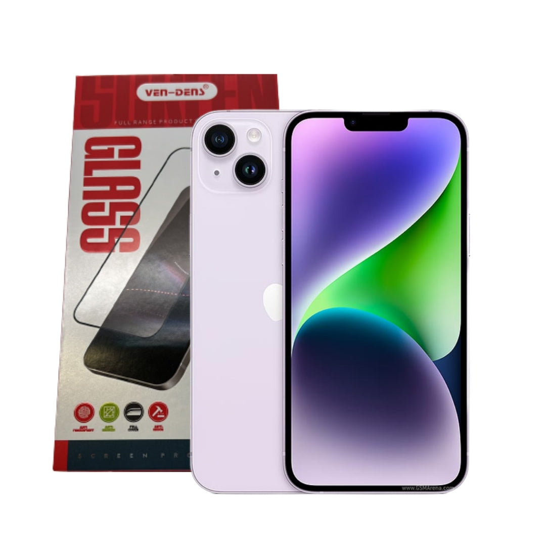 iPhone 14 Plus 6.7″ Full Glue Tempered Glass – Black