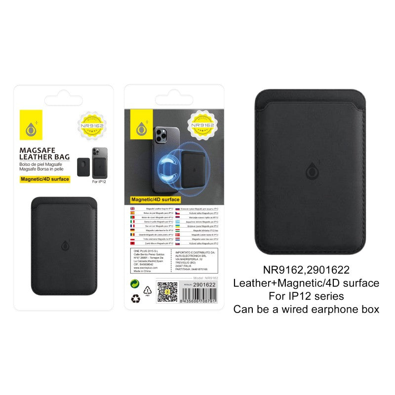 MagSafe Leather Card Holder For iPhone 12 Series | Black