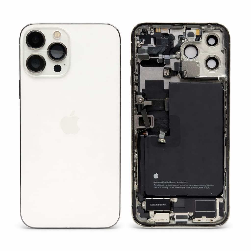 FOR APPLE IPHONE 13 PRO MAX ORIGINAL PULL – RECLAIMED BACK HOUSING WITH PARTS & BATTERY – WHITE