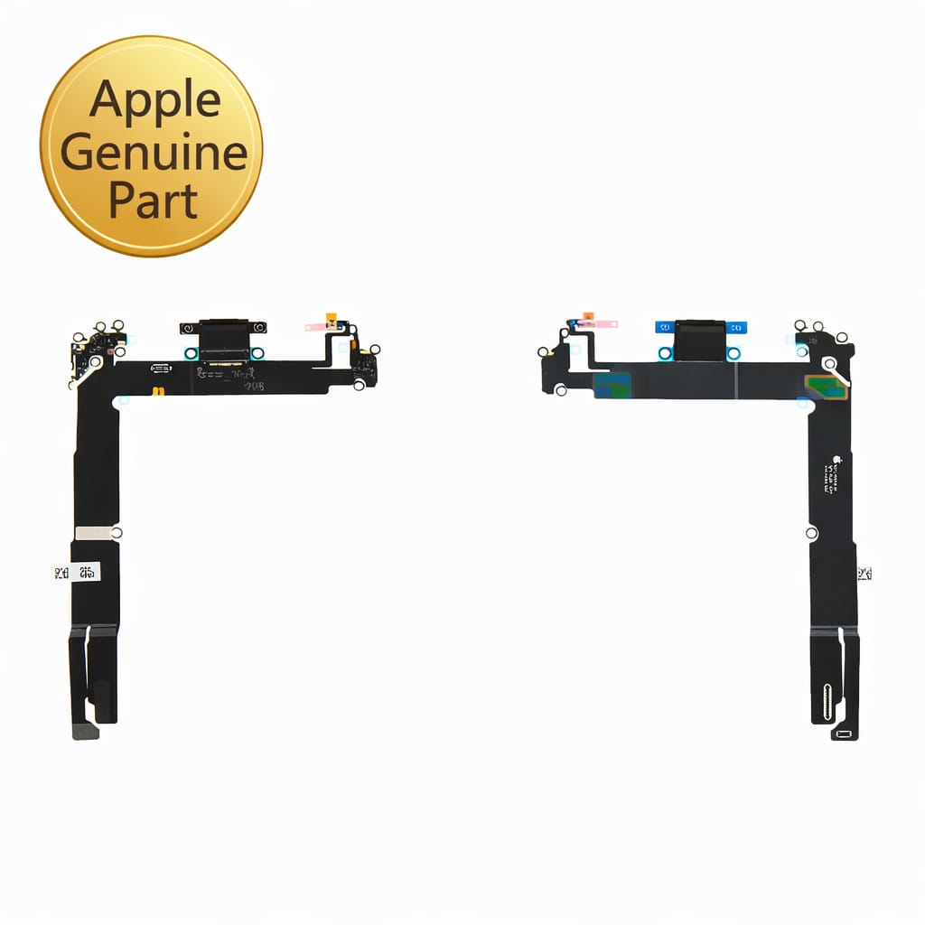 GENUINE APPLE IPHONE 16 PLUS CHARGING PORT FLEX DOCK CONNECTOR A3289 A3290 A3291 – BLACK