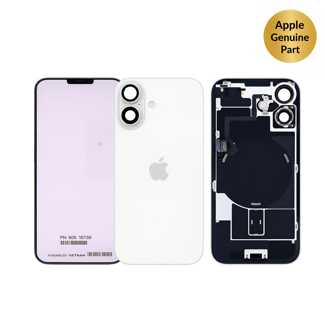 Apple Original Back Glass with MagSafe Magnet & NFC & Flashlight Flex For iPhone 17 White – 661-56058