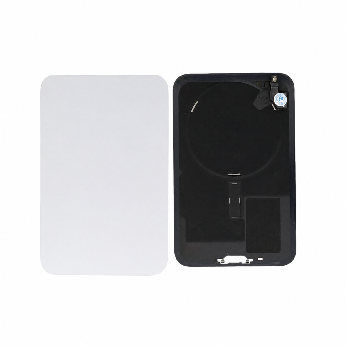 For iPhone 17 Pro Max Rear Back Glass with Holder Silver