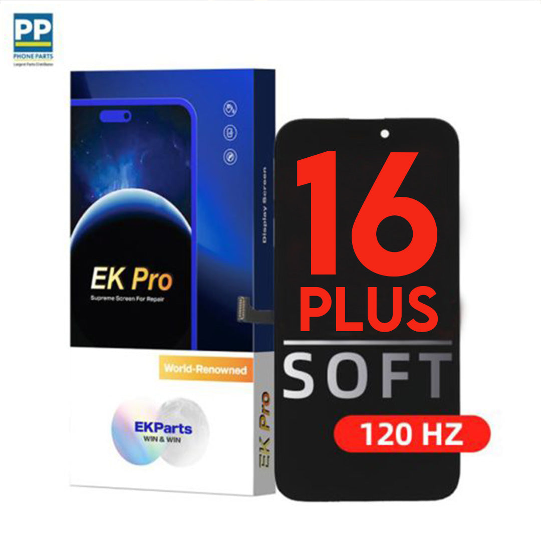 EK Pro COF FHD 120hz Soft OLED LCD Screen For iPhone 16 Plus