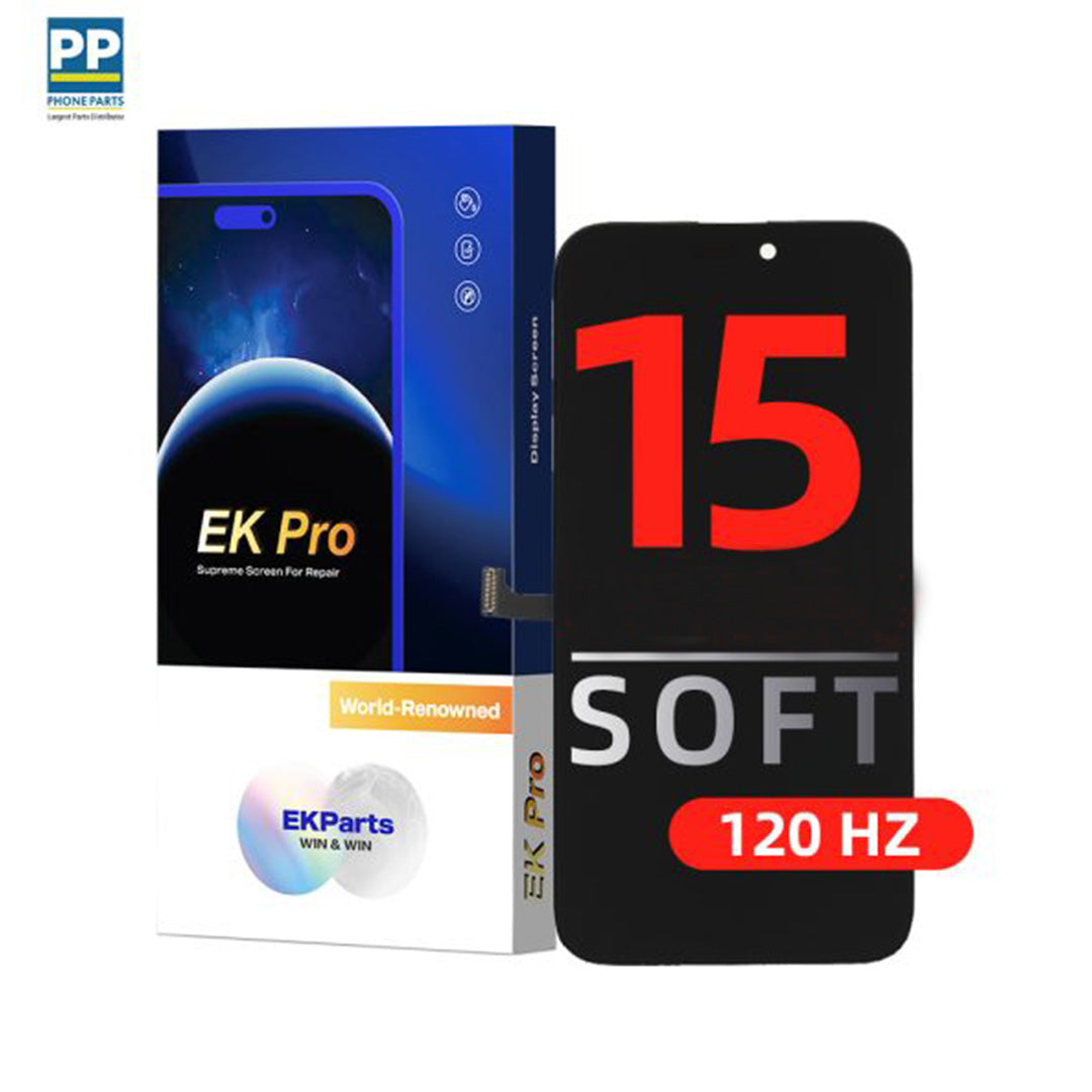 EK Pro COF FHD 120hz Soft OLED LCD Screen For iPhone 15