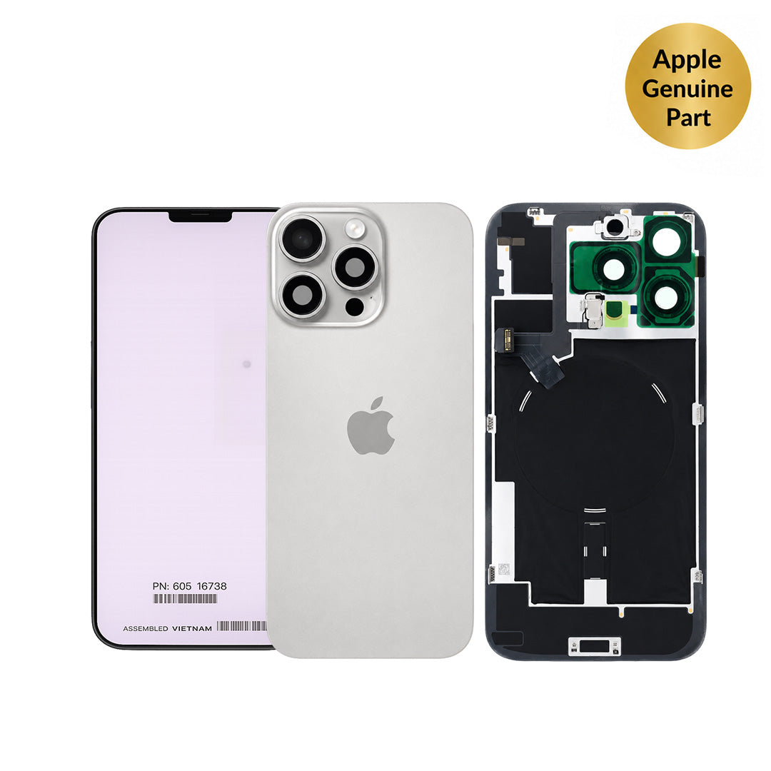 Apple Original Back Glass with MagSafe Magnet & NFC & Flashlight Flex For iPhone 16 Pro Max Natural Titanium – 661-44961