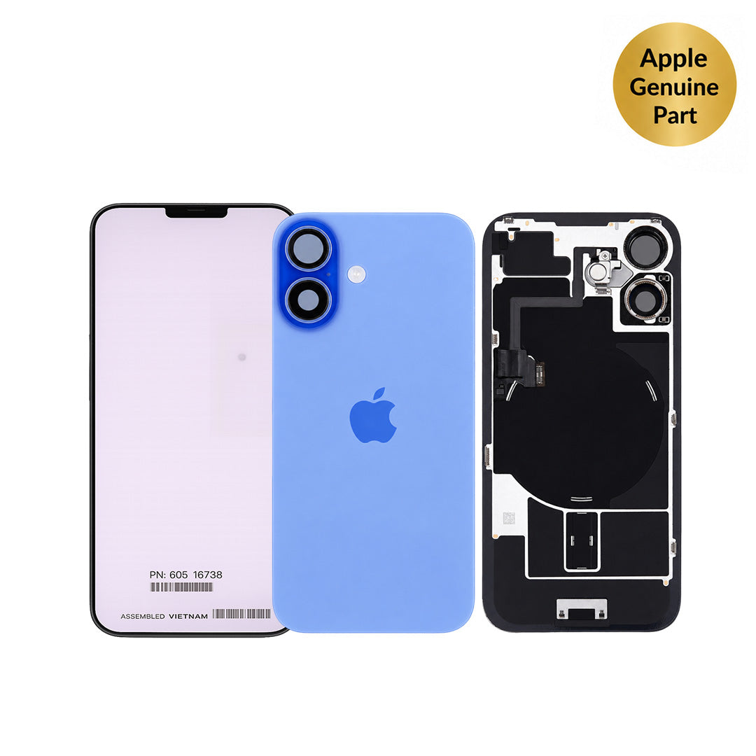Apple Original Back Glass with MagSafe Magnet & NFC & Flashlight Flex For iPhone 16 Ultramarine – 661-47032