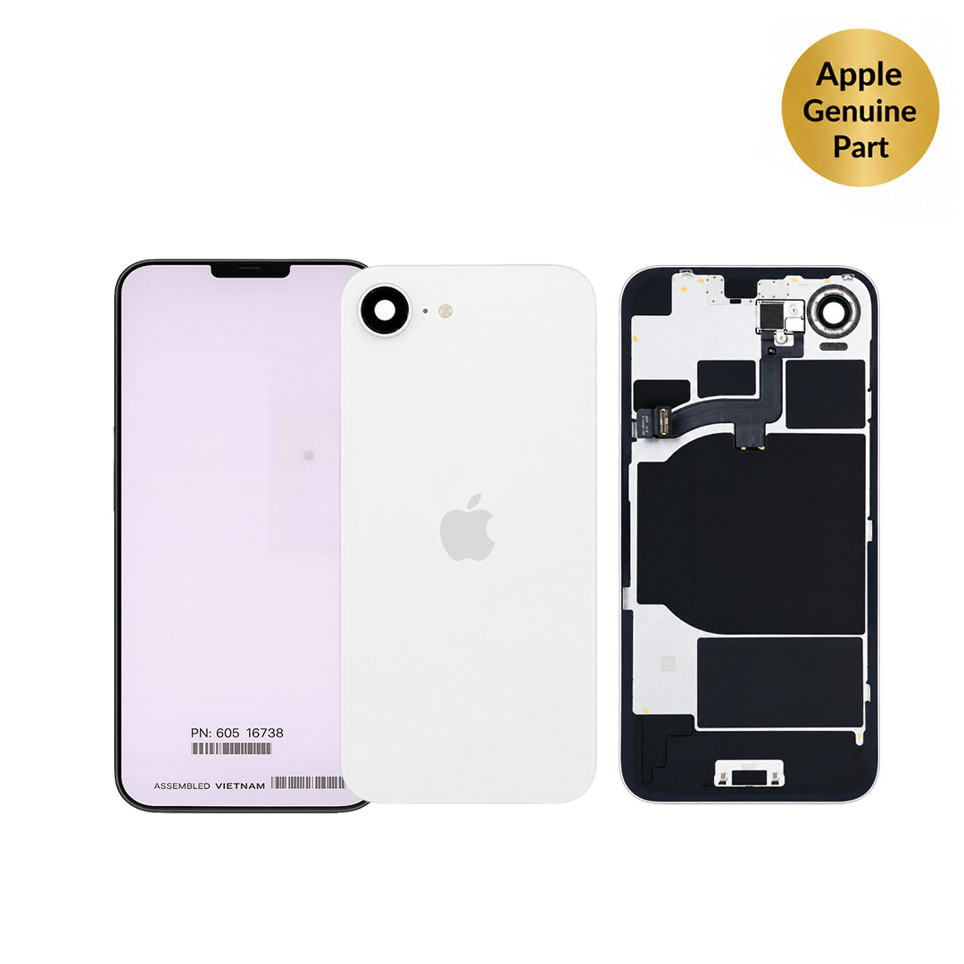 Apple Original Back Glass with MagSafe Magnet & NFC & Flashlight Flex For iPhone 16e White – 661-49430