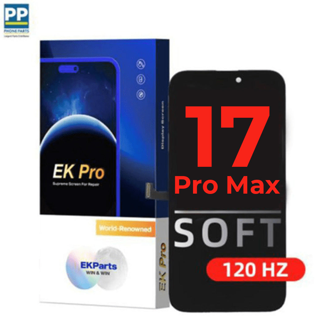 EK Pro COF FHD 120hz Soft OLED LCD Screen For iPhone 17 Pro Max