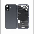 For iPhone 17 Rear Back Glass with Holder & Magnetic Ring Black