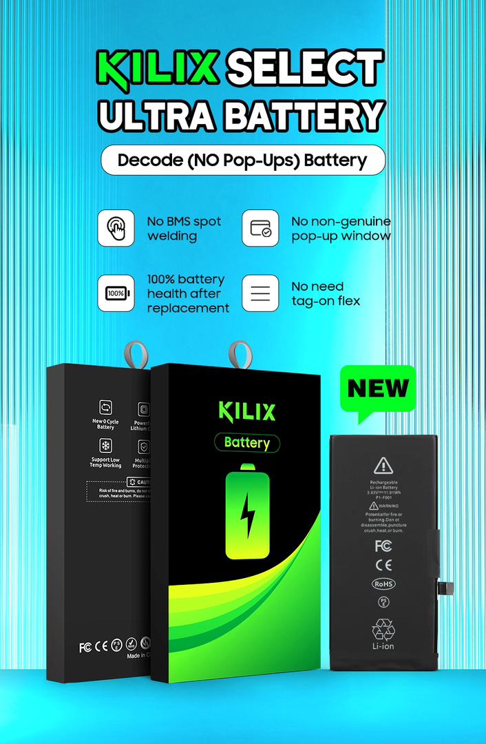 iPhone 12- 12 Pro Battery – Kilix Select Ultra 2815mAh – No Decode (No Pop-Ups)