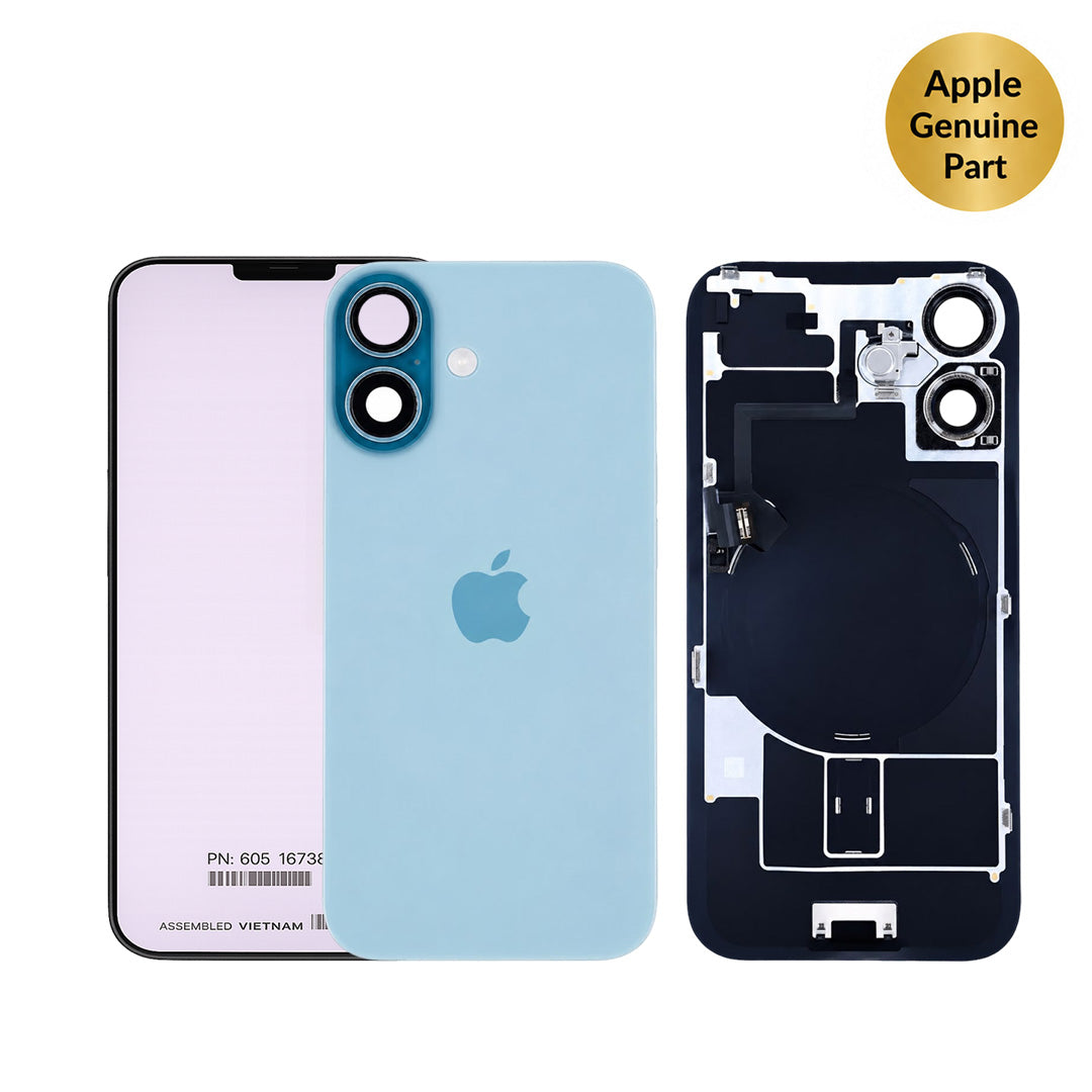Apple Original Back Glass with MagSafe Magnet & NFC & Flashlight Flex For iPhone 16 Teal – 661-47033