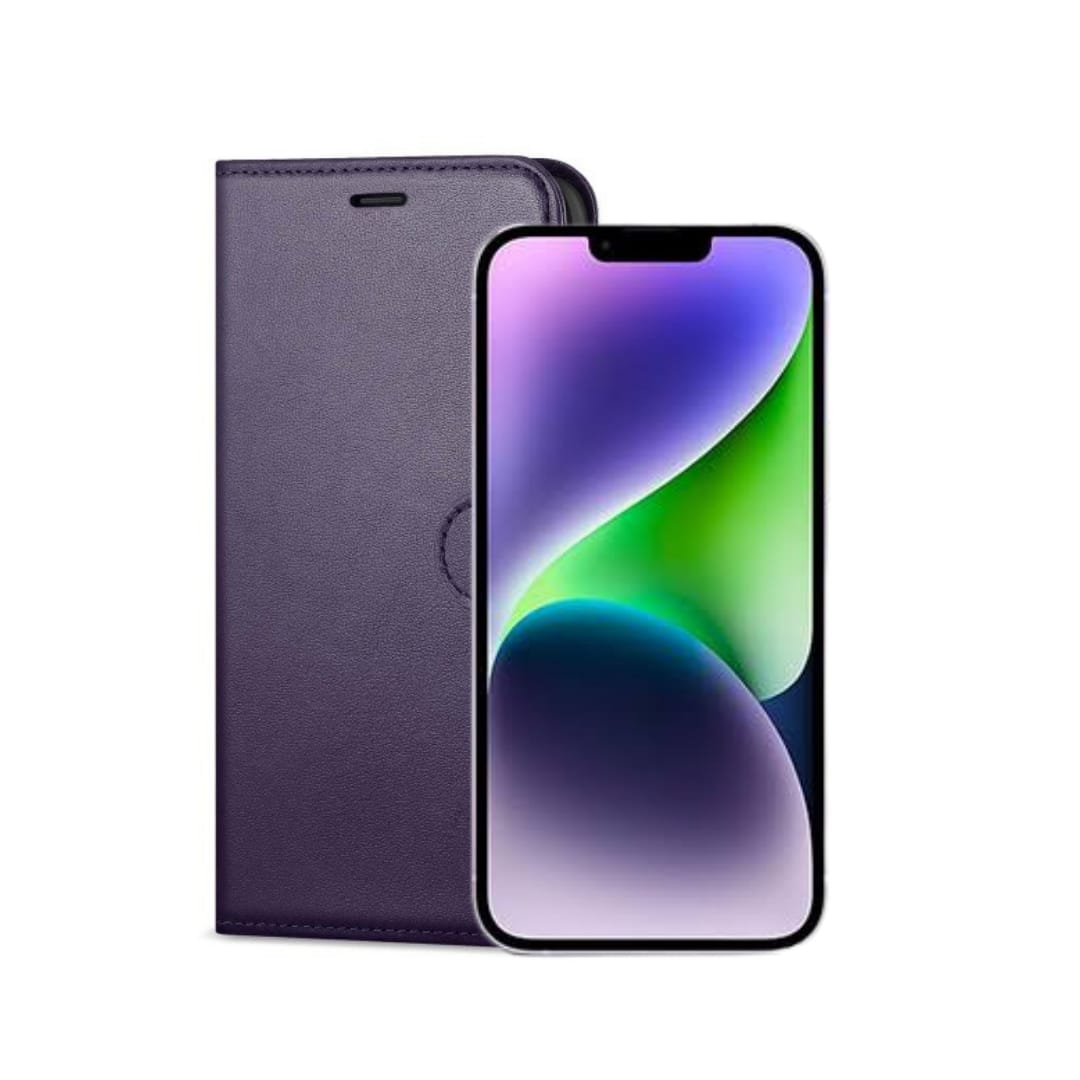 Wallet Flip Case For iPhone 14 Plus- Black