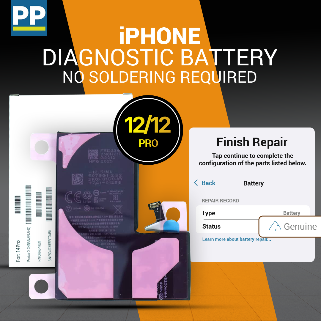 Diagnosable Battery for iPhone 12- 12 Pro with OEM IC and PCB Board, No Pop-Up, No Soldering Required