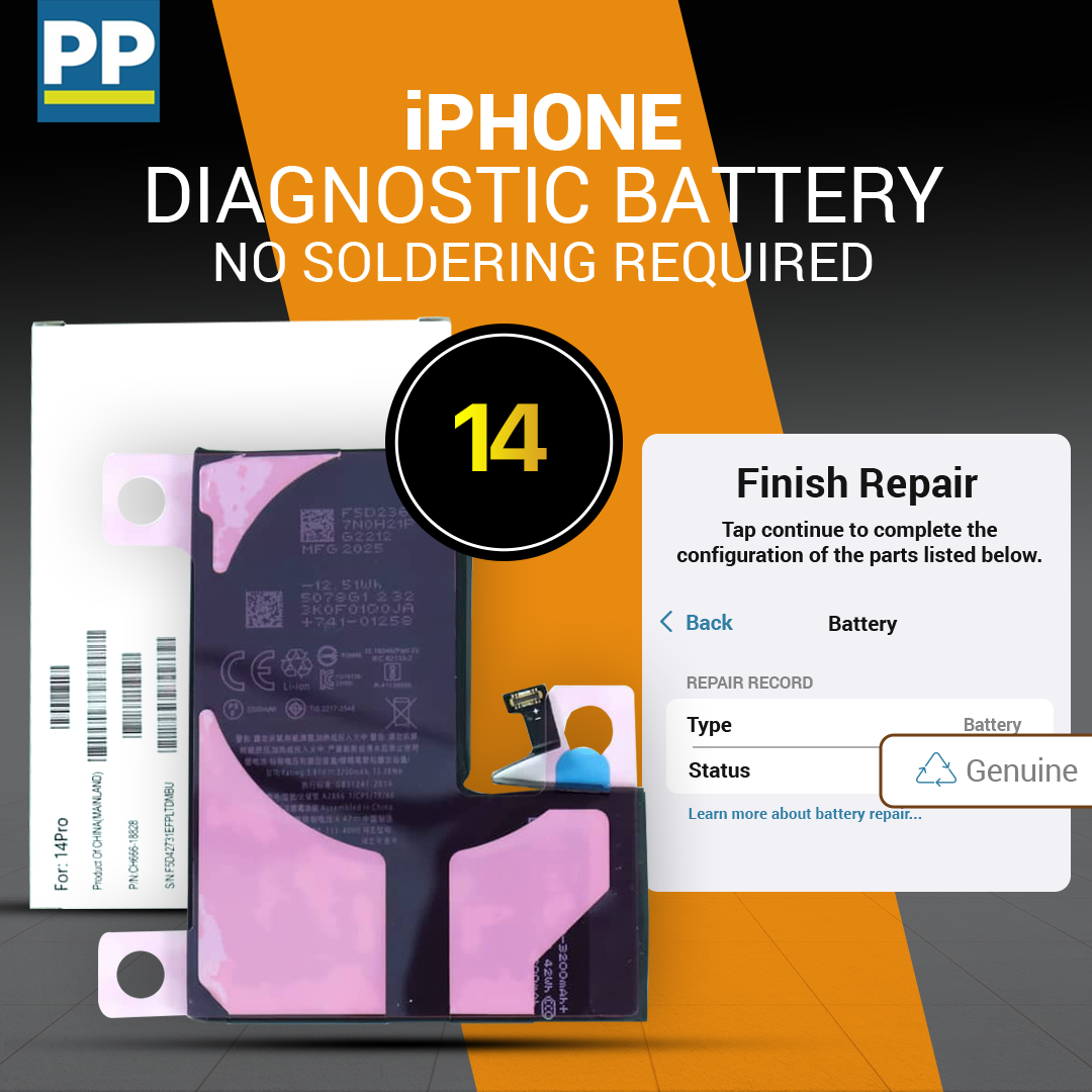Diagnosable Battery for iPhone 14 with OEM IC and PCB Board, No Pop-Up, No Soldering Required