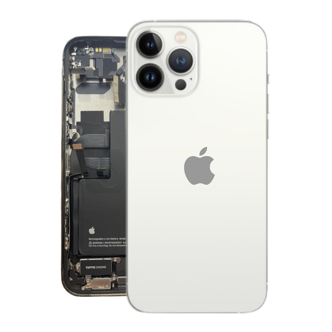 Original Pull – Reclaimed Back Housing with Parts and Battery For iPhone 13 Pro Max Grade A – Silver