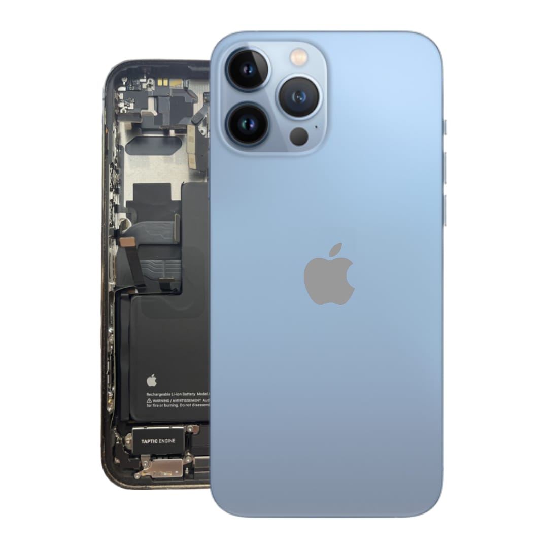 Original Pull – Reclaimed Back Housing with Parts and Battery For iPhone 13 Pro Max Grade A – Blue