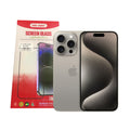 iPhone 15 Pro Max Full Glue Tempered Glass – Black
