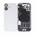 For iPhone 17 Rear Back Glass with Holder & Magnetic Ring White